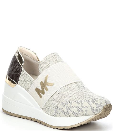 michael kors leo slip on sneakers|michael kors wedge sneakers.